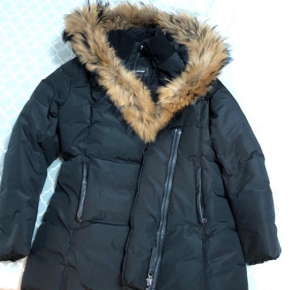 Mackage coat with leather trim